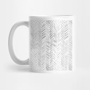 Watercolor Herringbone Pattern - Gray Mug